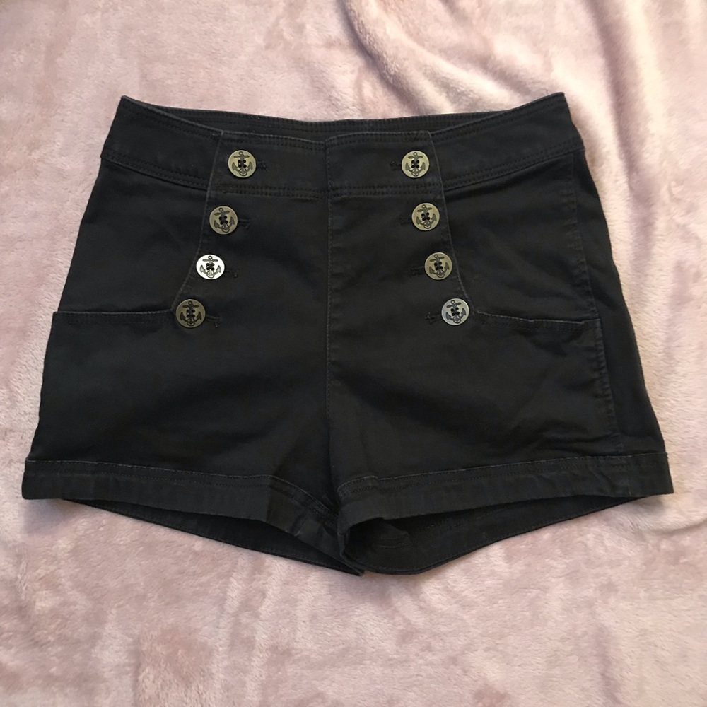 High waisted shorts.